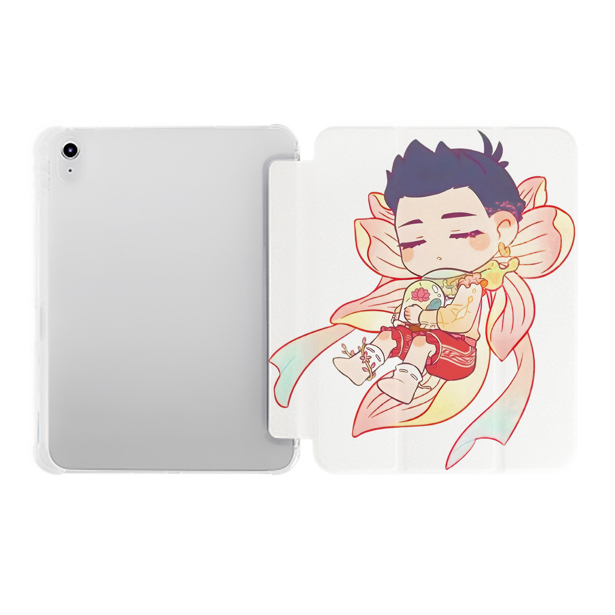（画像用） Ne Zha 2 ナタ 魔童の大暴れ IPad ケース ペン収納付き 三つ折りスタンド PUレザー×シリコン 対応機種9.5/10.5/10.9インチ